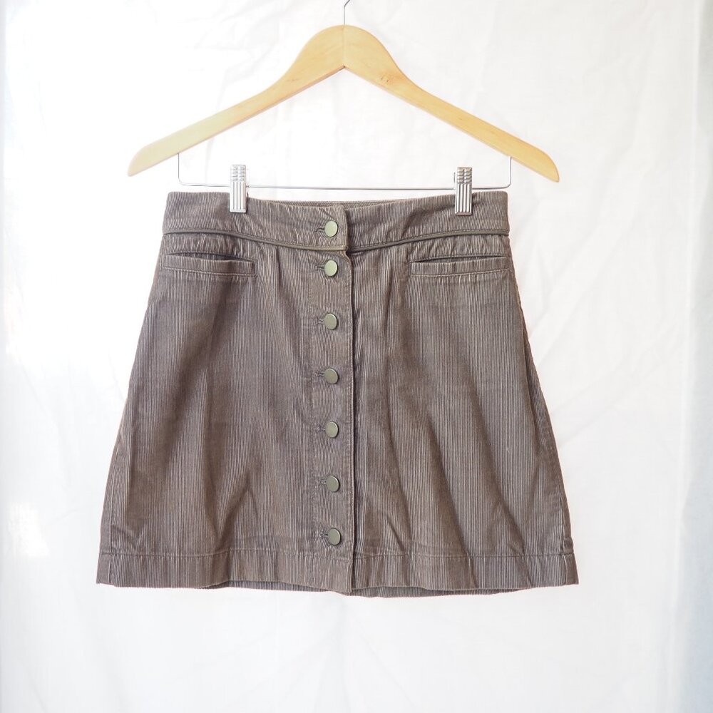 Wilfred Free Corduroy Button Front Skirt